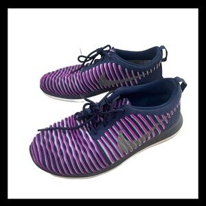 Nike Roshe Run FlyKnit Striped Sport Sneakers Youth Sz US 6Y Women 8 844620-500